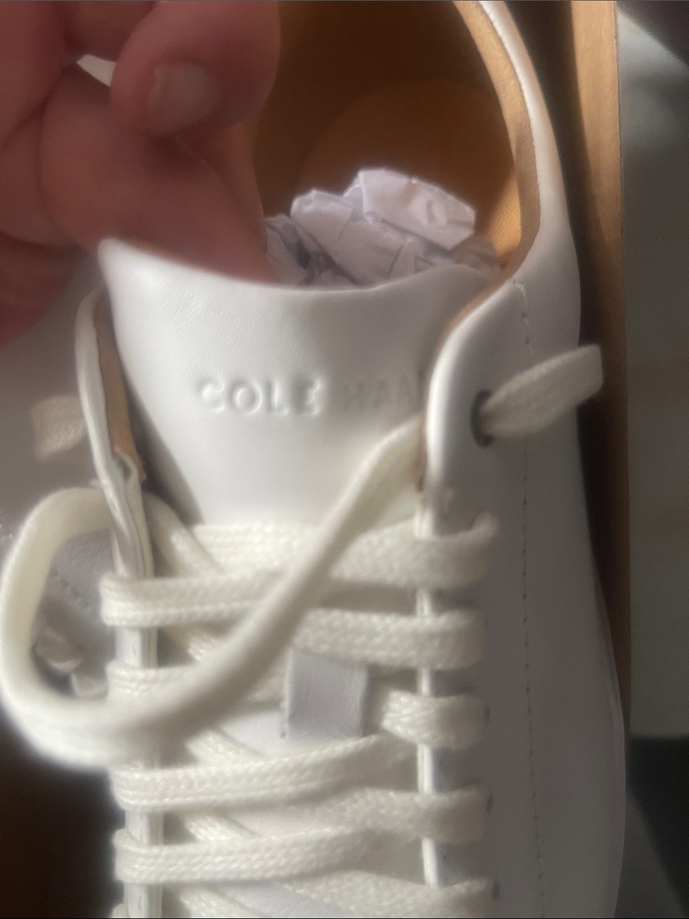 Cole Haan Bright White Grand Crosscourt II Sneakers Box Label - Picture 4 of 4